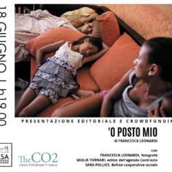 Banner presentazione editoriale e crowfounding 'O posto mio di Francesca Leonardi - 18/06/2019