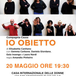 Locandina spettacolo teatrale IO OBIETTO di Elisabetta Canitano - 20/05/2018