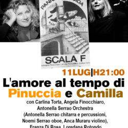Locandina L'amore al tempo di Pinuccia e Camilla con Carlina Torta e Angela Finocchiaro - 11/07/2018