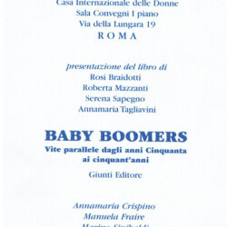 Locandina presentazione Baby Boomers - 09/03/2003
