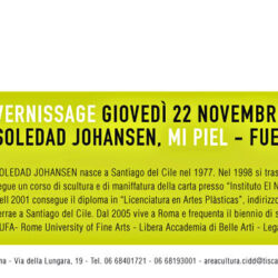 Invito mostra Soledad Johansen - 22/11/2007
