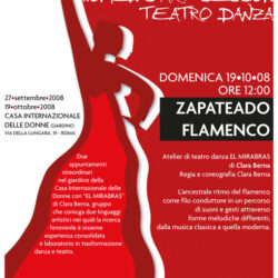 Locandina serata Zapateado flamenco - 19/10/2008