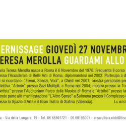 Invito vernissage Teresa Merolla - 27/11/2008