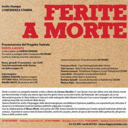 Invito conferenza stampa Ferite a morte di Serena Dandini - 15/11/2012