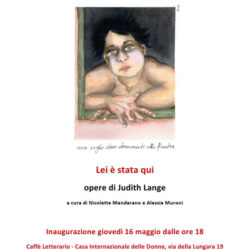Locandina vernissage di Judith Lange - 16/05/2013