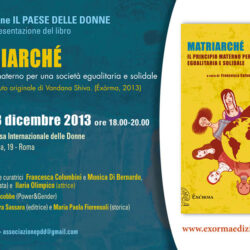 Locandina presentazione del libro Matriarchè - 13/12/2013