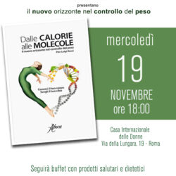 Locandina Presentazione libro Dalle calorie alle molecole, Aboca - 19/11/2014