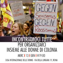 Banner Incontro di solidarietà per le donne di Colonia - 13/01/2016