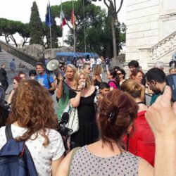 Manifestazione in Campidoglio contro la chiusura dei centri antiviolenza - 24/06/2016 Maria Brighi, Oria Gargano