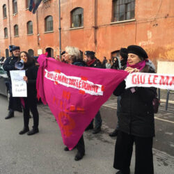 Manifestazione contro Pillon ospite della lega al I Municipio di Roma - 31/01/2019 Domenica Santarcangelo, Maria Brighi, Sabina Passi
