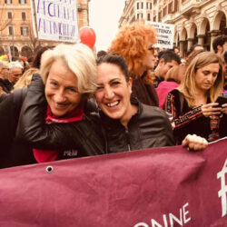 Manifestazione per 8 Marzo - 08/03/2019 Maria Brighi, Libe Irazu, Fiorella Mannoia, Giulia Minoli